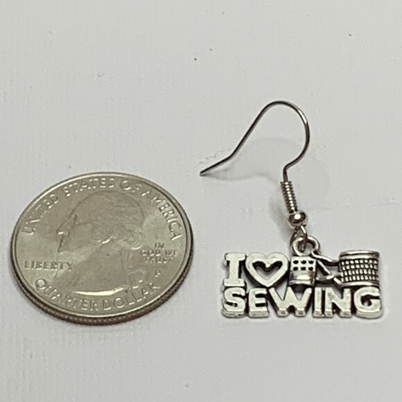 Sewing Earrings, Sewing Jewelry, Gift Idea, Sewing, Mother's Day Gift, Quilting - Picture 1 of 4